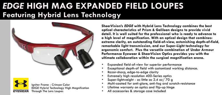 EDGE High Magnification Surgical and Dental Loupes